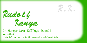 rudolf kanya business card